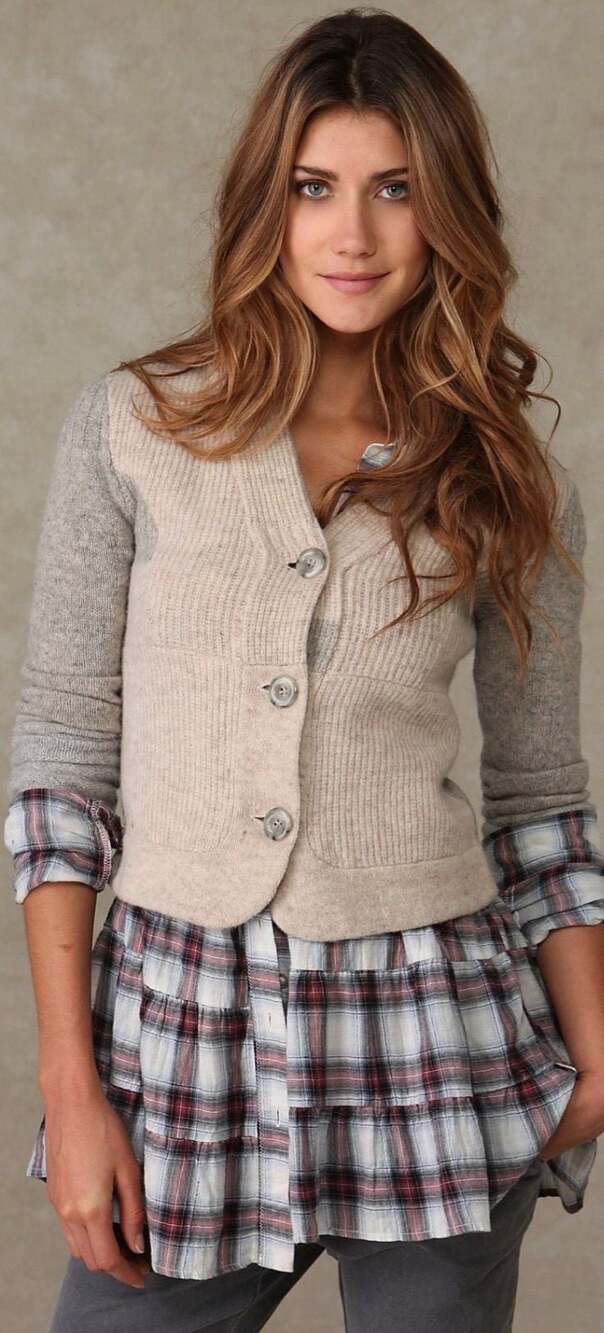 We The Free Colorblock Ribbed Knit Button-Front Cardigan
